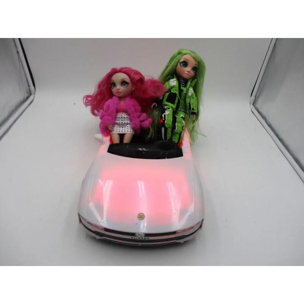 Rainbow High Color Change Car Convertible 8-in-1‎ Light-Up 2 Rainbow Dolls